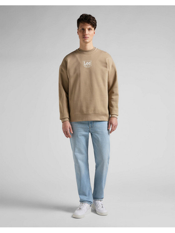 Lee Lee Felpa LOGO LOOSE Beige Regular Fit