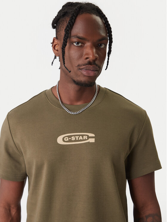 G-Star Raw G-Star Raw T-shirt Old Skool D25967-C812 Zelena Regular Fit