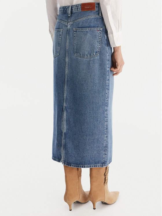 Tommy Hilfiger Tommy Hilfiger Джинсова спідниця WW0WW46503 Голубий Regular Fit