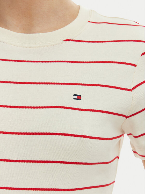 Tommy Hilfiger Tommy Hilfiger Majica New Cody WW0WW40587 Bela Slim Fit