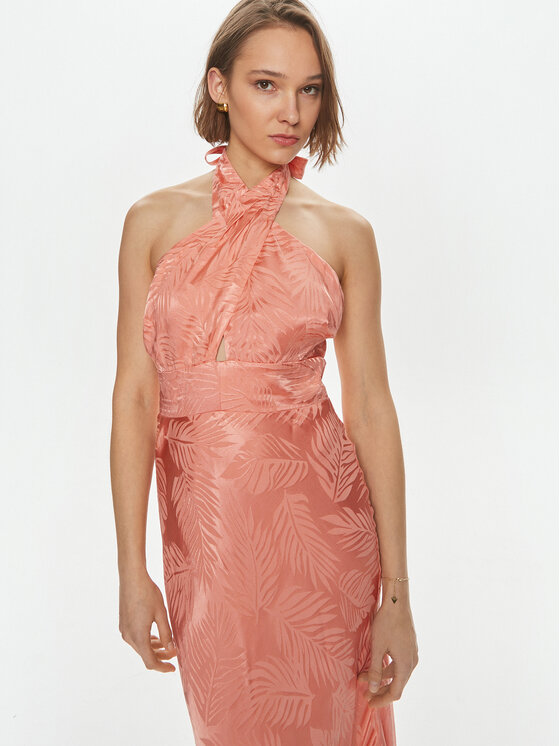 Guess Guess Abendkleid Sl Aubree W4GK60 WFDF0 Korallenfarben Regular Fit