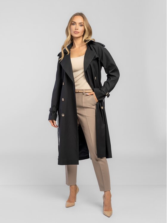 Salme Salme Trenčkot Adrianna Černá Regular Fit