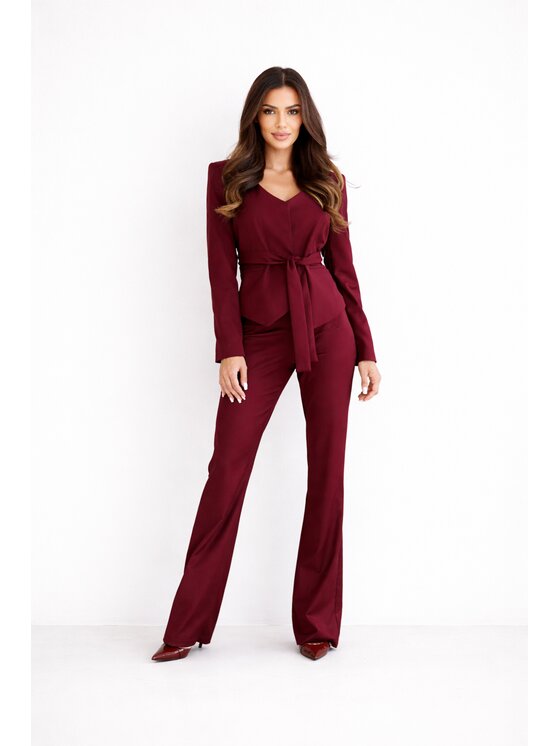 LilaLou LilaLou Garnitur Giselle Bordowy Regular Fit