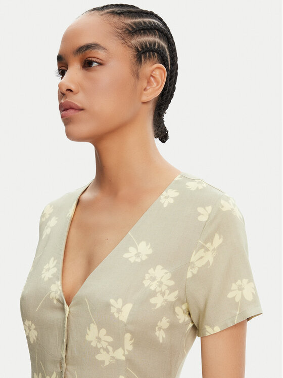 RVCA RVCA Letné šaty 23B131508 Zelená Regular Fit