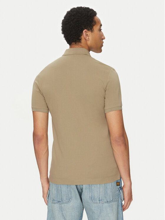 G-Star Raw G-Star Raw Тениска с яка и копчета Dunda D11595-5864 6057 Каки Slim Fit