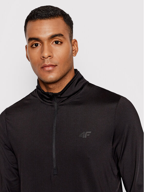 4F 4F Bluza techniczna H4Z21-BIMD030 Czarny Slim Fit