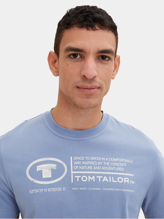 Tom Tailor Tom Tailor Tricou 1035611 Albastru celest Regular Fit