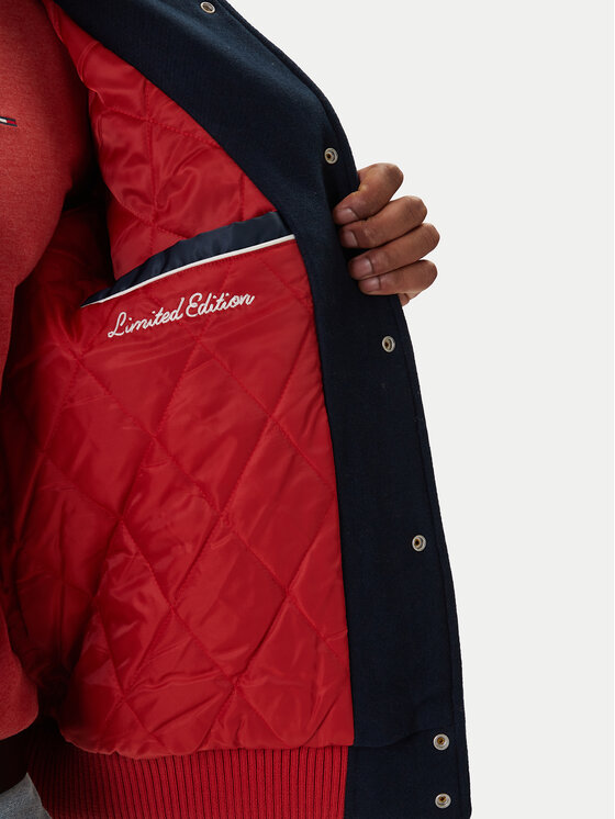 Tommy Jeans Tommy Jeans Bundy bomber Varsity DM0DM22729 Tmavomodrá Regular Fit