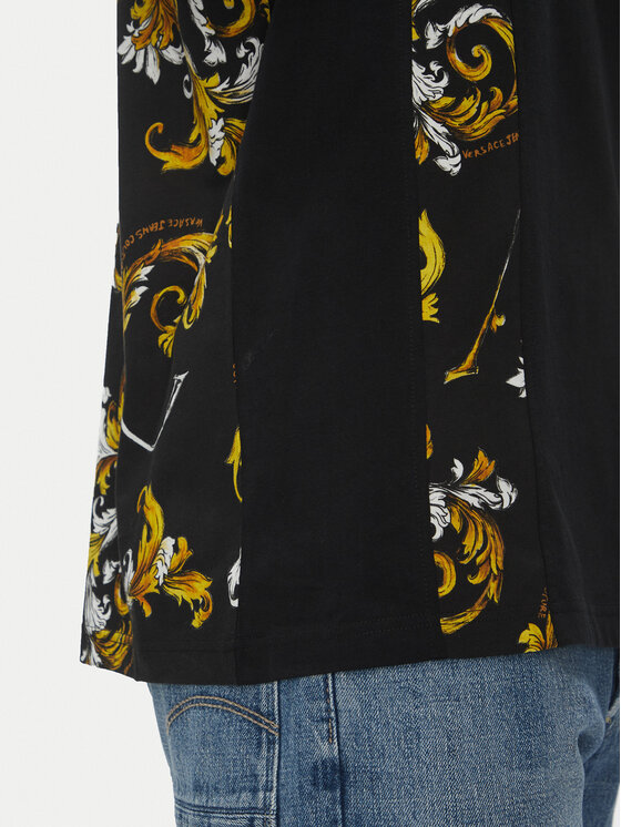 Versace Jeans Couture Versace Jeans Couture Tričko 78GAH615 Čierna Regular Fit
