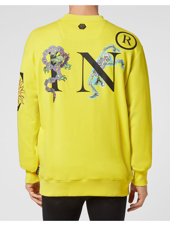 PHILIPP PLEIN PHILIPP PLEIN Bluza 283 Żółty Regular Fit