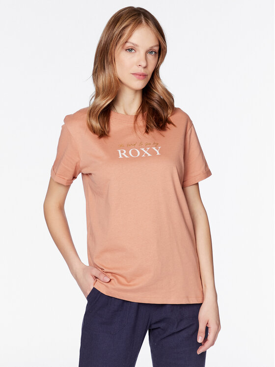 Roxy T-krekls Noon Ocean ERJZT05490 Oranžs Regular Fit