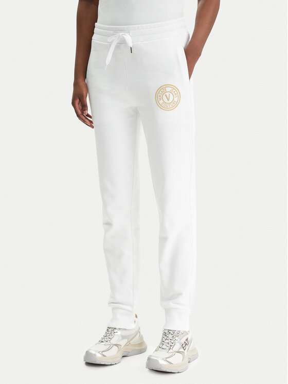 Versace Jeans Couture Versace Jeans Couture Pantaloni trening 80HAAT02 CF01T Alb Regular Fit