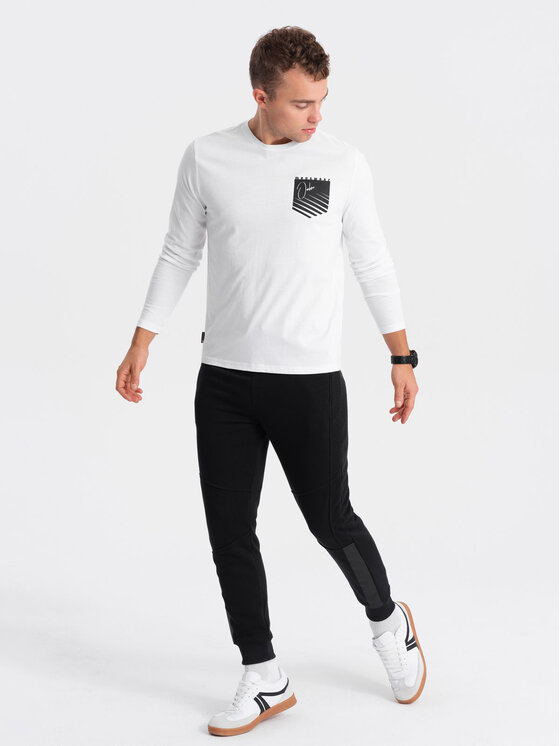 Ombre Ombre S dlouhým rukávem OM-LSPT-0118 Bílá Regular Fit