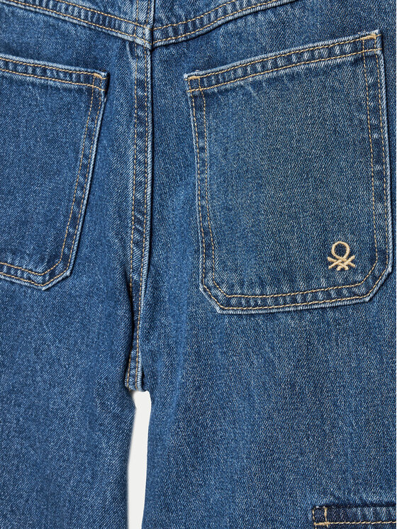 United Colors Of Benetton United Colors Of Benetton Jeansy 4AW7CE035 Modrá Wide Leg