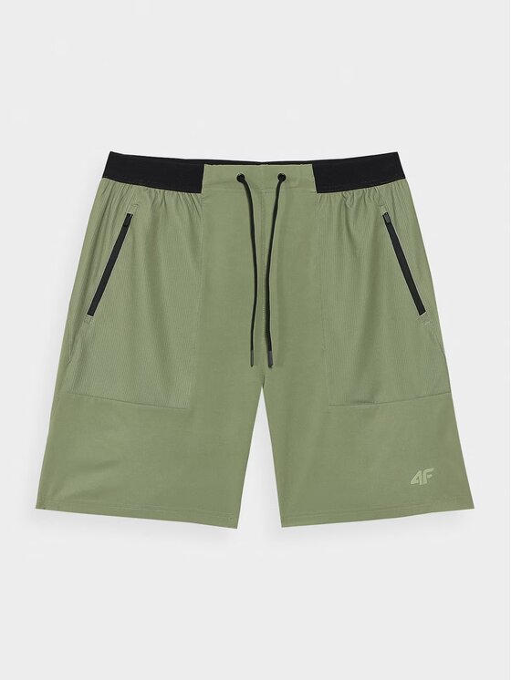 4F 4F Pantaloncini sportivi 4FWAW24TFSHM661-44S Verde Regular Fit