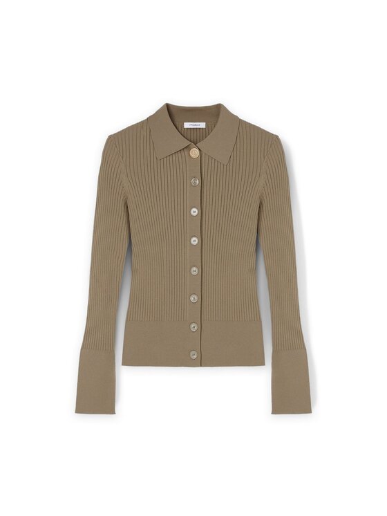 Motivi Motivi Cardigan M149W003184N013 Écru Slim Fit