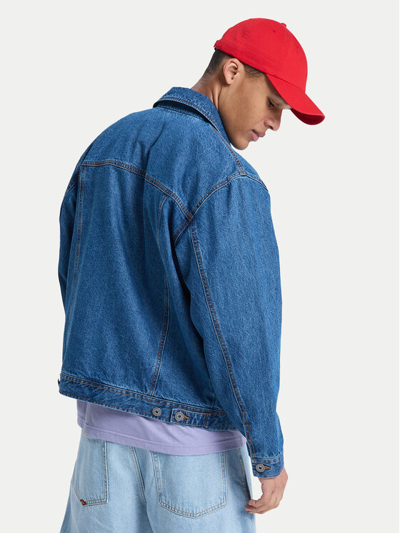 Quiksilver Quiksilver Giacca di jeans All Ride Denimt EQYJK04177 Blu Boxy Fit