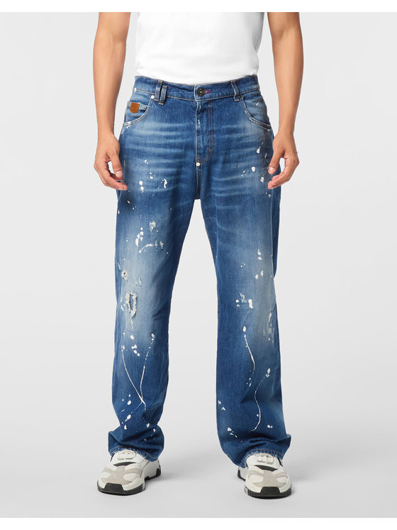 PHILIPP PLEIN PHILIPP PLEIN Jeansy 26875 Niebieski Loose Fit