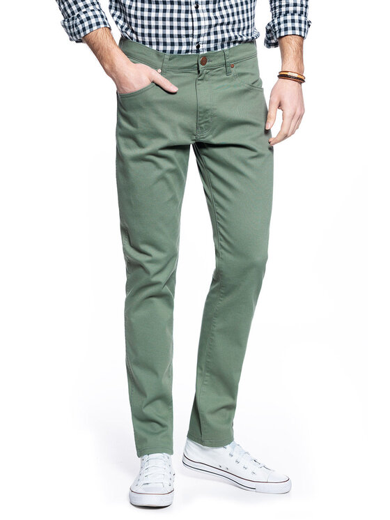 Wrangler Wrangler Pantaloni di tessuto LARSTON Verde Slim Fit