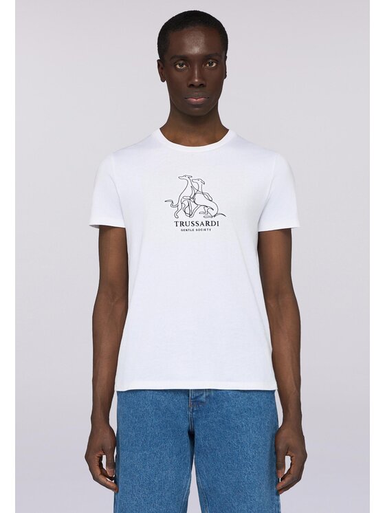 Trussardi Trussardi T-shirt G0278100049N001 Bianco Regular Fit