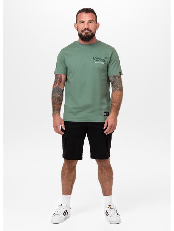 PITBULL PITBULL T-Shirt Koszulka męska SAN DIEGO BORN M Zielony Regular Fit