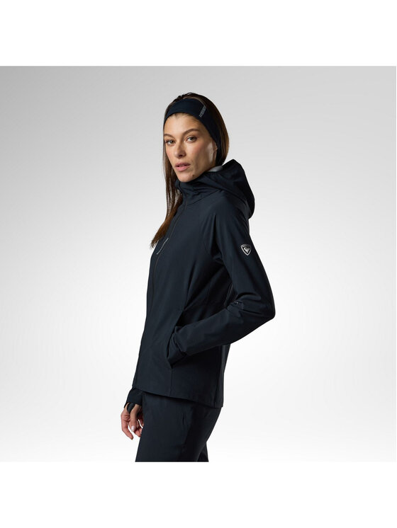 Rossignol Rossignol Kurtka outdoor W Venon Wind Hoodie Jacket Czarny Slim Fit