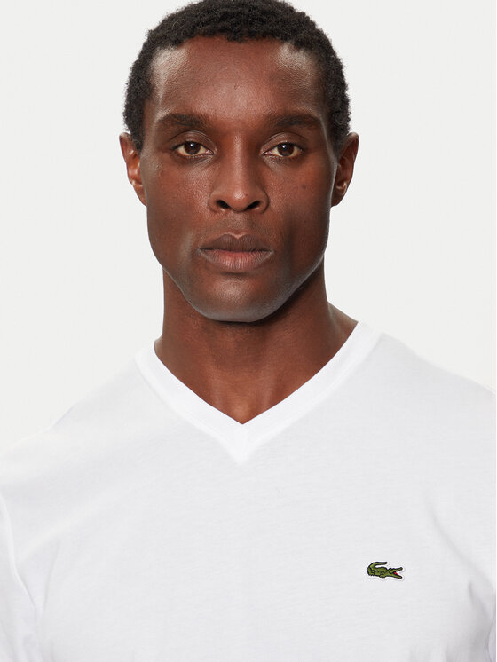 Lacoste Lacoste Tričko TH5077 Biela Regular Fit
