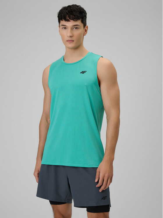 4F 4F Tank top MULTI ACTIVE Turkusowy Regular Fit