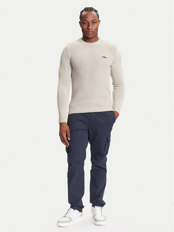 Aeronautica Militare Aeronautica Militare Džemper 252MA1571UL00409 Bež Slim Fit