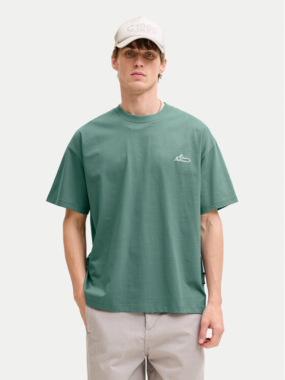 Jack & Jones Jack & Jones T-Shirt Dust 12292982 Tyrkysová Loose Leg