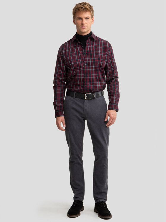 BIG STAR BIG STAR Koszula IWMESO_906_140 Bordowy Classic Fit