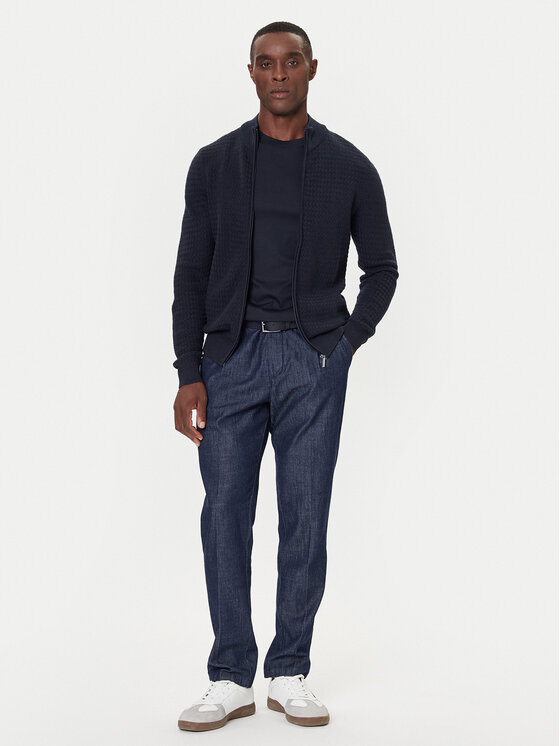 Bugatti Bugatti Strickjacke 7600-85524D Dunkelblau Regular Fit