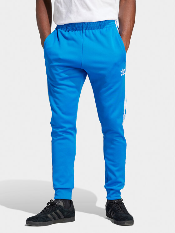 Blue adidas jogging pants clearance