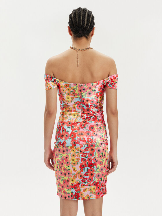 Guess Guess Kokteilinė suknelė Camila W4RK62 KBSQ0 Spalvota Slim Fit