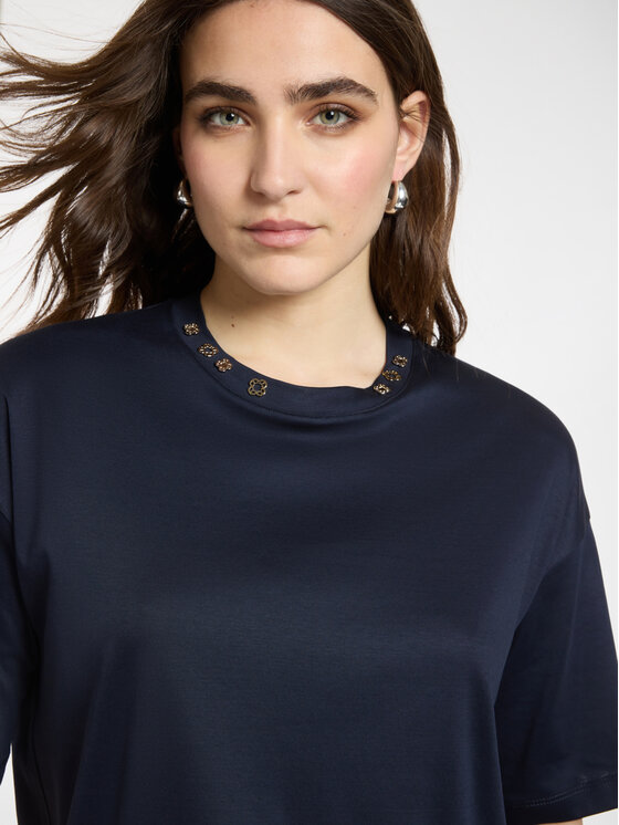 Elena Mirò Elena Mirò T-Shirt G065Z000583N034 Niebieski Regular Fit