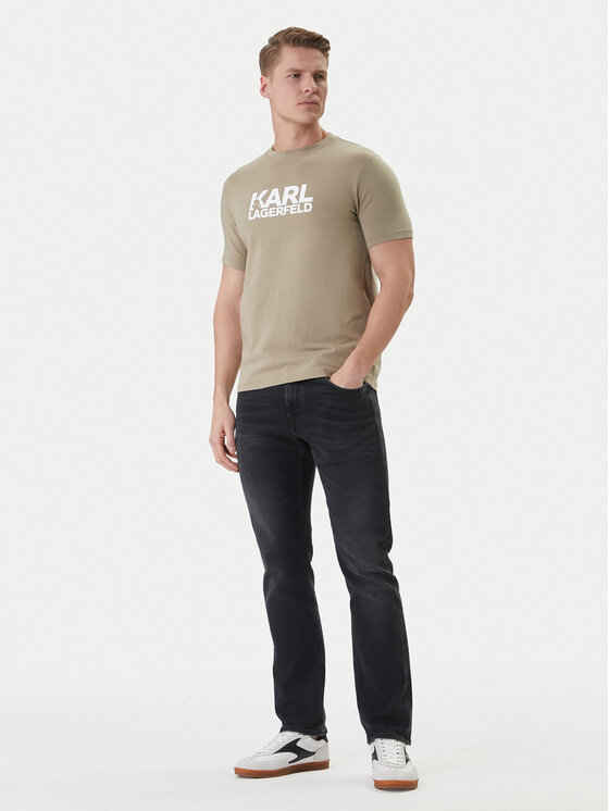 KARL LAGERFELD KARL LAGERFELD Tričko 755780 562235 Kaki Regular Fit