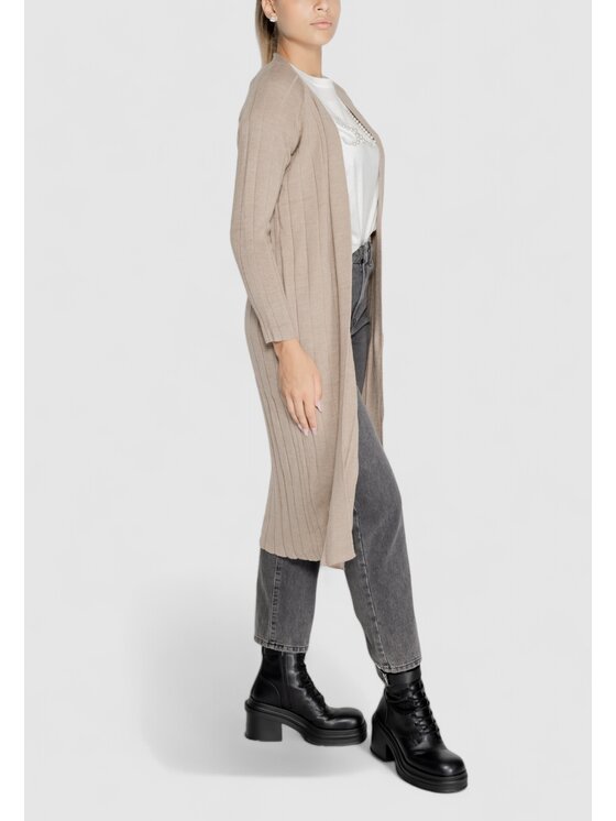 ONLY ONLY Cardigan ONLTESS LS LONG OPEN CARDIGAN KNT Beige Long Fit