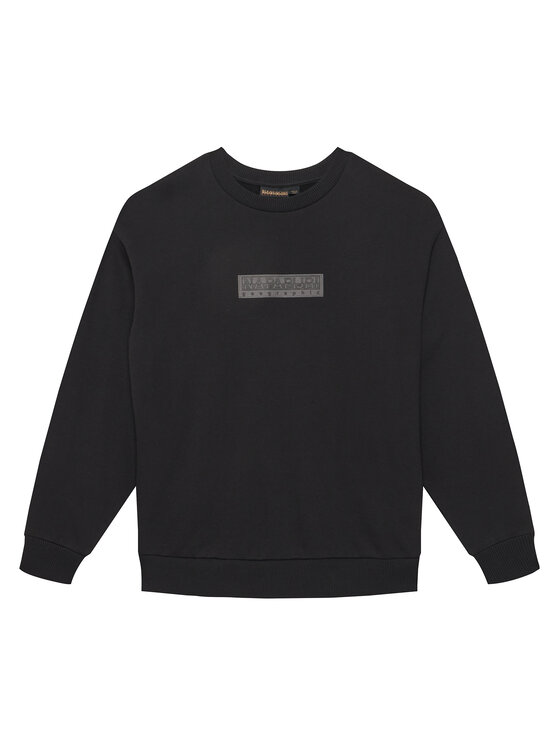 Napapijri Napapijri Majica dugih rukava B-New Box Logo NP0A8B3K Crna Loose Fit