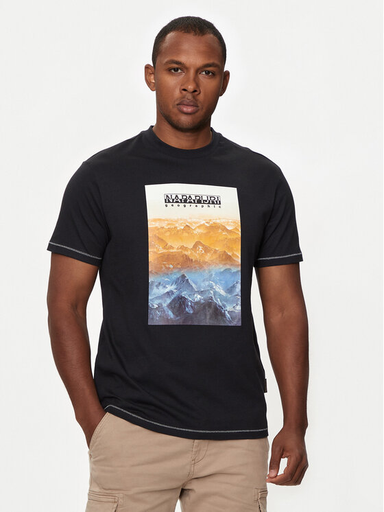 Napapijri Tricou S-Rollin NP0A4I3D Negru Regular Fit