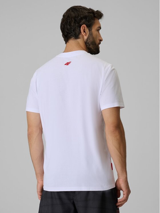 4F 4F T-Shirt 4FRSS26TTSHM4039-10S Biały Regular Fit