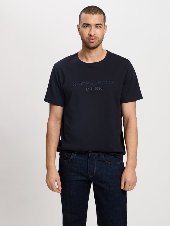 Cross Jeans Cross Jeans T-Shirt 16119-310 Granatowy Regular Fit