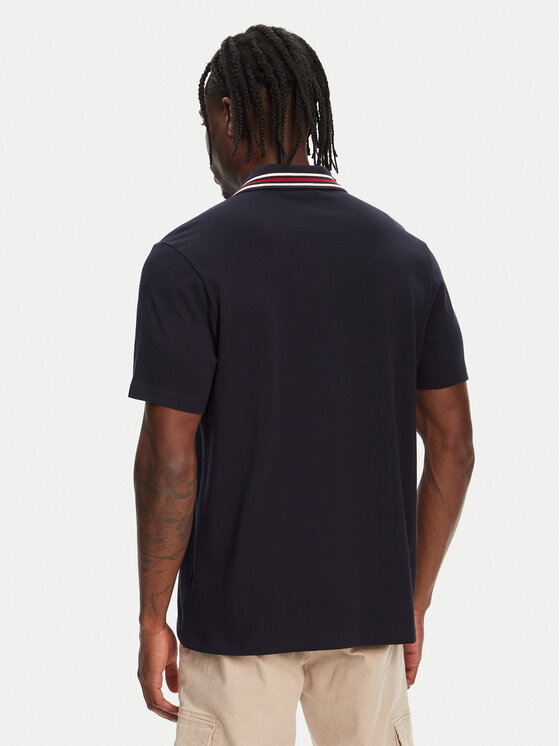 Hunter Hunter Polo Noris SS HARM0037242 Granatowy Regular Fit