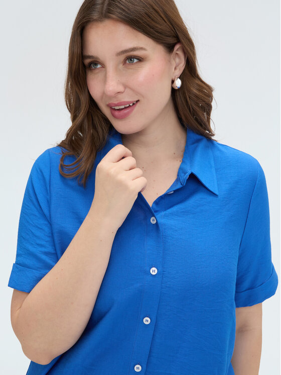 Fiorella Rubino Fiorella Rubino Koszula 5070T001574N024 Turkusowy Regular Fit