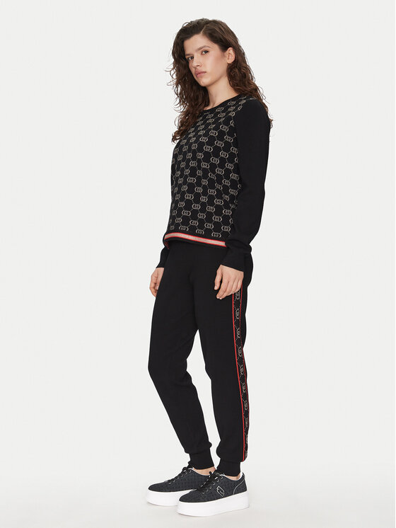 Liu Jo Sport Liu Jo Sport Donji dio trenerke TF4226 MS63L Crna Regular Fit