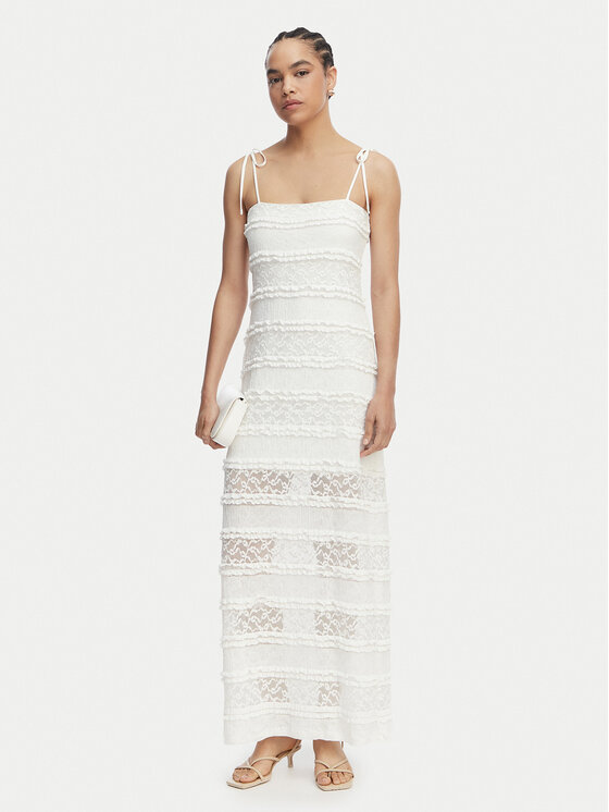 Vero Moda Vero Moda Официална рокля Lucia 10348443 Кремав Regular Fit