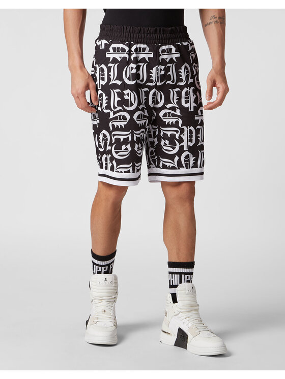 PHILIPP PLEIN PHILIPP PLEIN Szorty sportowe 8479 Czarny Jogger Fit