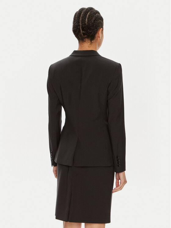 BOSS Boss Švarkas Juleah 50490035 Juoda Regular Fit