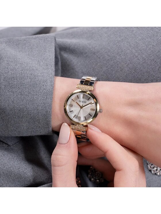 Guess Guess Hodinky GW0762L Stříbrná