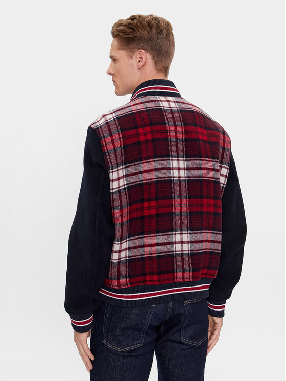 Tommy Hilfiger Tommy Hilfiger Kurtka bomber Varsity MW0MW34023 Czerwony Regular Fit