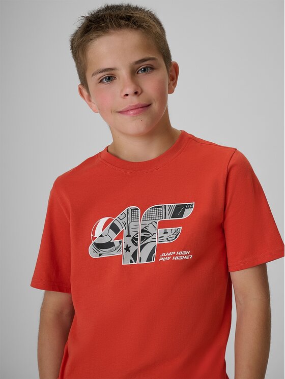 4F 4F T-Shirt 4FJRAW26TTSHM4349-062S Červená Regular Fit